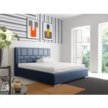 PRATO T6 łóżko tapicerowane 160x200 ze stelażem i pojemnikiem, przeszywane zagłowie